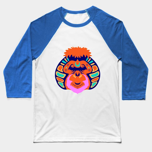 gorilla artistic face Baseball T-Shirt by pixspatter